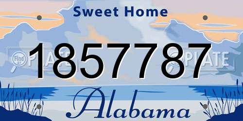 1857787 Alabama License Plate