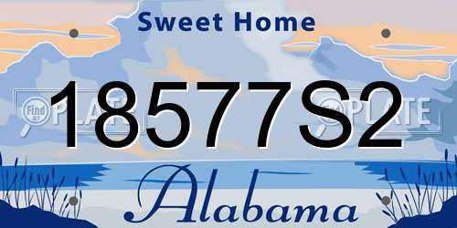 18577S2 Alabama License Plate