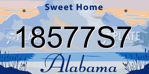 18577S7 Alabama License Plate