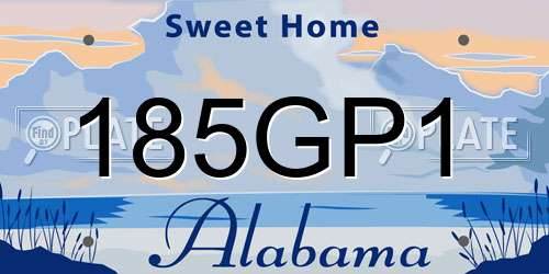 185GP1 Alabama License Plate