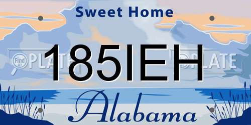 185IEH Alabama License Plate
