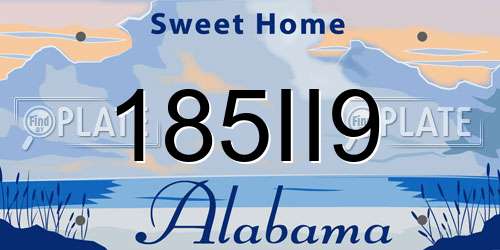 185II9 Alabama License Plate