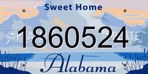 1860524 Alabama License Plate