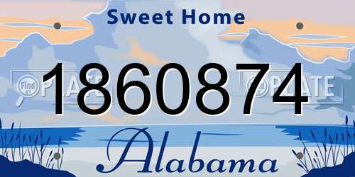 1860874 Alabama License Plate