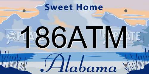 186ATM Alabama License Plate