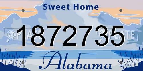 1872735 Alabama License Plate