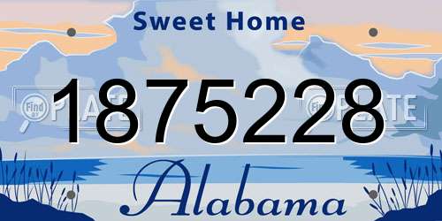 1875228 Alabama License Plate