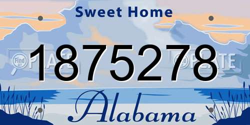 1875278 Alabama License Plate