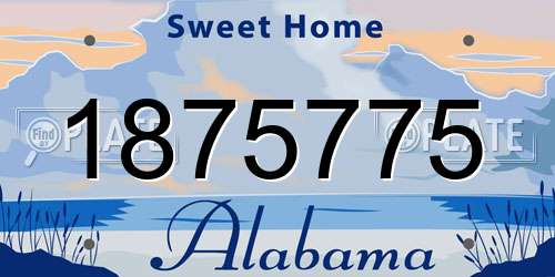 1875775 Alabama License Plate