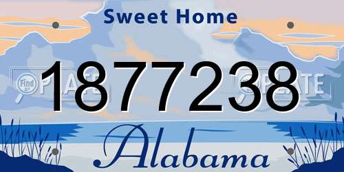 1877238 Alabama License Plate