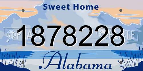 1878228 Alabama License Plate