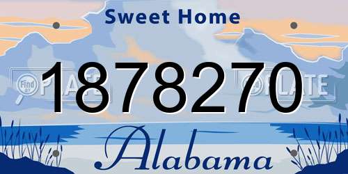 1878270 Alabama License Plate