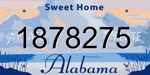 1878275 Alabama License Plate