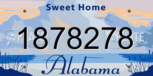 1878278 Alabama License Plate