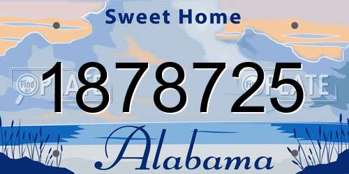 1878725 Alabama License Plate