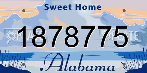 1878775 Alabama License Plate