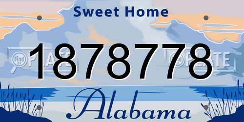 1878778 Alabama License Plate