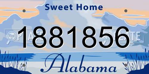 1881856 Alabama License Plate