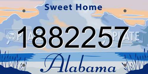 1882257 Alabama License Plate
