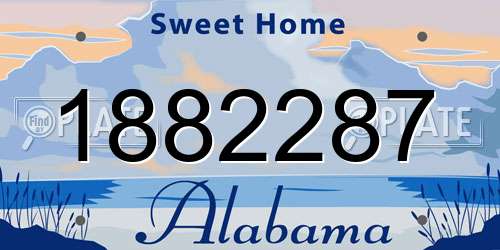 1882287 Alabama License Plate