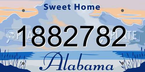 1882782 Alabama License Plate