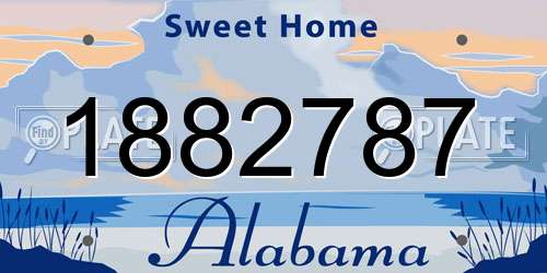 1882787 Alabama License Plate