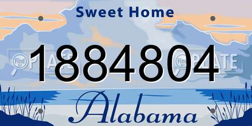 1884804 Alabama License Plate