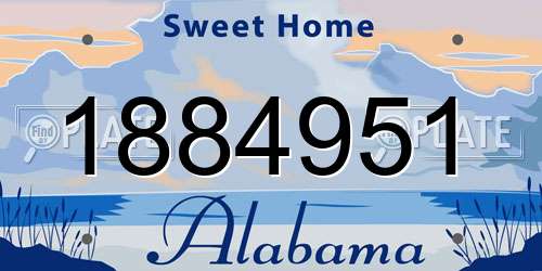 1884951 Alabama License Plate