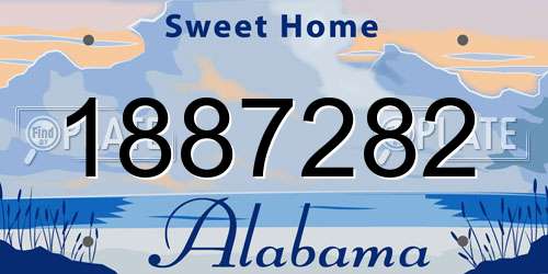 1887282 Alabama License Plate