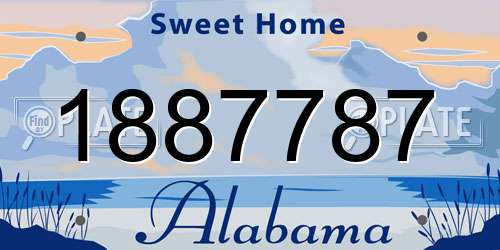 1887787 Alabama License Plate