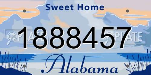 1888457 Alabama License Plate