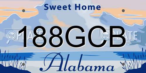 188GCB Alabama License Plate
