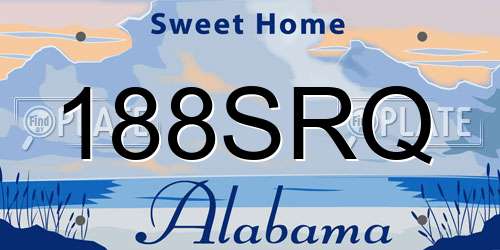 188SRQ Alabama License Plate