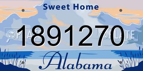 1891270 Alabama License Plate