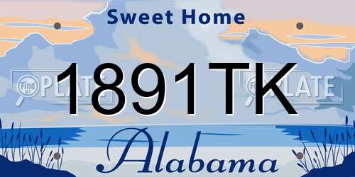 1891TK Alabama License Plate