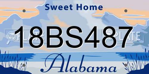 18BS487 Alabama License Plate