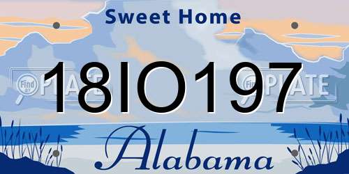 18IO197 Alabama License Plate