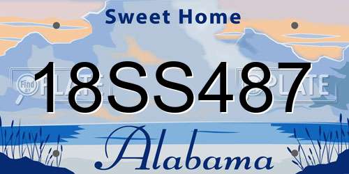 18SS487 Alabama License Plate