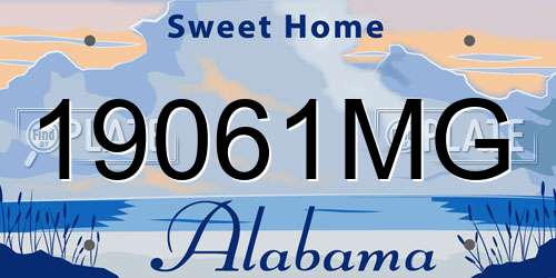 19061MG Alabama License Plate