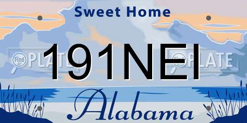 191NEI Alabama License Plate
