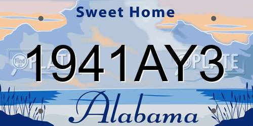1941AY3 Alabama License Plate