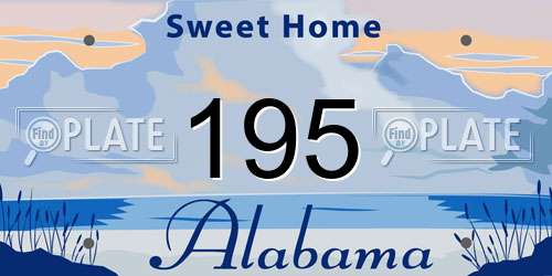 195 Alabama License Plate
