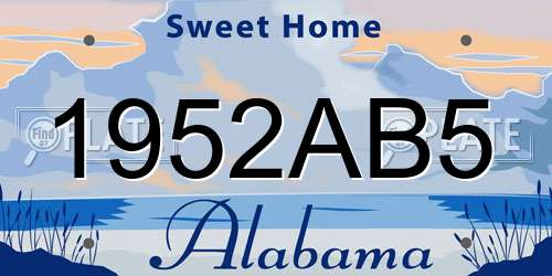 1952AB5 Alabama License Plate