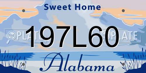 197L60 Alabama License Plate