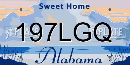 197LGQ Alabama License Plate