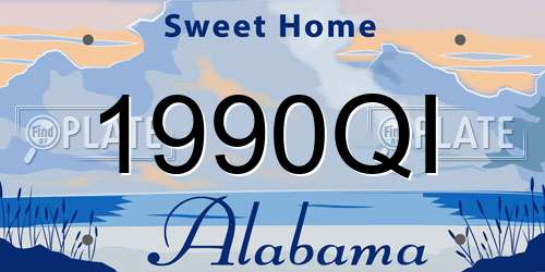 1990QI Alabama License Plate