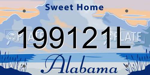 199121L Alabama License Plate