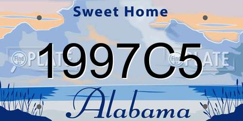 1997C5 Alabama License Plate