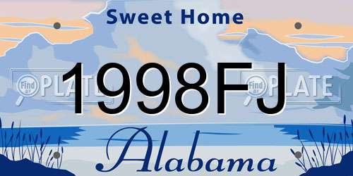 1998FJ Alabama License Plate