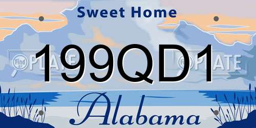 199QD1 Alabama License Plate